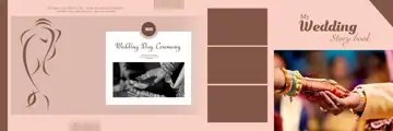 Soft Pastel Wedding Album 12x36 PSD with Lotus Design