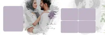 Stylish & Bright Wedding Album 12x36 PSD with Damask Texture