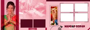 Stylish Brush Strokes Wedding Album 12x36 PSD
