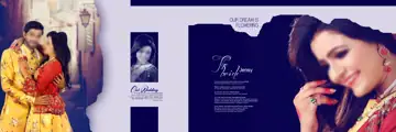 Stylish & Elegant Wedding Album 12x36 PSD with Geometric Lines