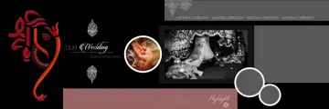 Stylish & Elegant Wedding Album 12x36 PSD with Lotus Design