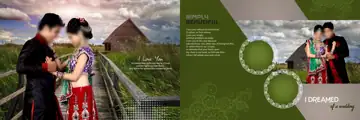 Stylish & Modern Wedding Album 12x36 PSD with Damask Texture