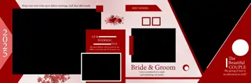 Stylish & Regal Wedding Album 12x36 PSD with Floral Border