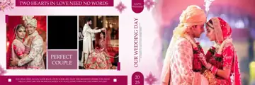 Stylish Temple Motif Wedding Album 12x36 PSD