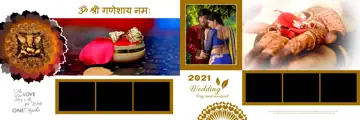 Stylish Wedding Album 12x36 PSD with Bokeh Lights