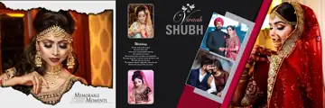 Stylish Wedding Album 12x36 PSD with Geometric Lines