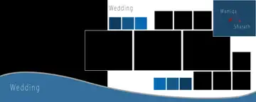 Stylish Wedding Photo Album 12x30 PSD with Floral Border