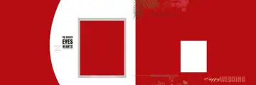 Timeless & Bright Wedding Album 12x36 PSD with Watercolour Splash