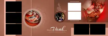 Timeless & Floral Wedding Album 12x36 PSD with Glitter Accents