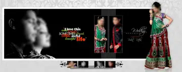 Timeless Peacock Art Indian Wedding Photo Album 12x30 PSD