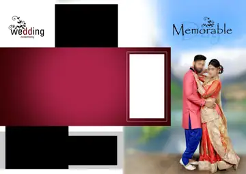 Timeless Photo Album 17x24 PSD for Wedding – Watercolour Splash