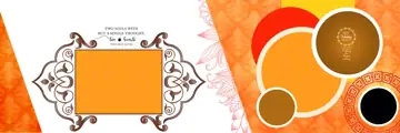 Timeless Pre-Wedding Album Background PSD with Gold Frame