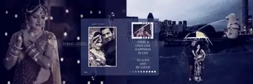 Timeless & Rich Maroon Wedding Album 12x36 PSD with Bokeh Lights