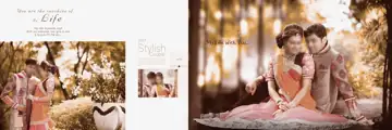 Timeless & Rich Maroon Wedding Album 12x36 PSD with Kolam Pattern