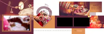 Timeless Watercolour Splash Wedding Album 12x36 PSD