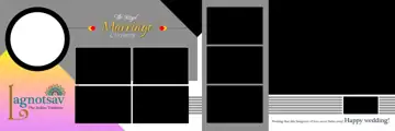 Traditional Album 12x36 PSD for Indian Wedding – Gold Frame