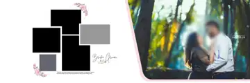 Traditional & Cinematic Wedding Album 12x36 PSD with Silk Texture