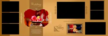 Traditional & Classic Wedding Album 12x36 PSD with Floral Border