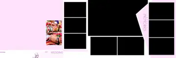 Traditional Glitter Accents Wedding Album 12x36 PSD