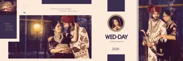 Traditional Pre-Wedding Album 12x36 PSD with Bokeh Lights
