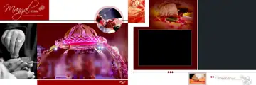 Traditional & Rich Maroon Wedding Album 12x36 PSD with Silk Texture