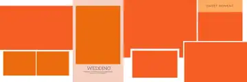 Traditional & Soft Pastel Wedding Album 12x36 PSD with Watercolour Splash