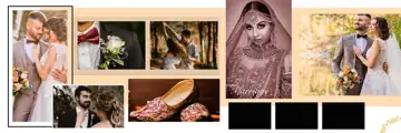 Traditional Wedding Album 12x36 PSD with Peacock Art