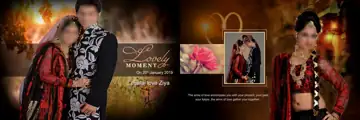 Traditional Wedding Album 12x36 PSD with Temple Motif