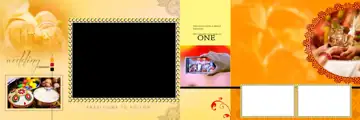 Traditional Wedding Album 12x36 PSD with Watercolour Splash