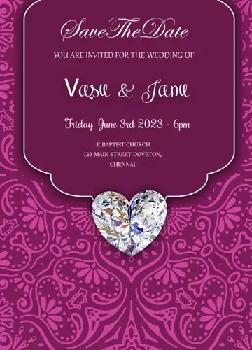 Traditional Wedding Invitation 12x36 PSD – Kolam Pattern