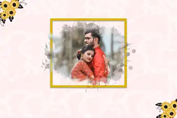Vibrant Album Cover PSD for Wedding – Peacock Art