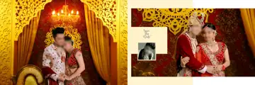 Vibrant Bokeh Lights Wedding Album 12x36 PSD