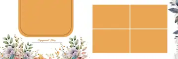 Vibrant & Bright Wedding Album 12x36 PSD with Vintage Frame