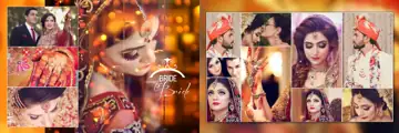 Vibrant Brush Strokes Wedding Album 12x36 PSD