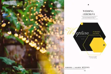Vibrant Gold Frame Photo Album 18x24 PSD