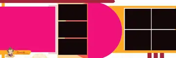 Vibrant & Golden Wedding Album 12x36 PSD with Geometric Lines