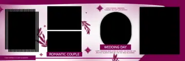Vibrant & Grand Wedding Album 12x36 PSD with Pastel Clouds