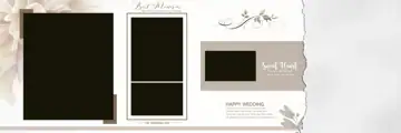 Vibrant & Modern Wedding Album 12x36 PSD with Bokeh Lights