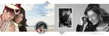 Vibrant & Ornate Wedding Album 12x36 PSD with Damask Texture