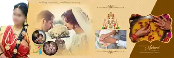 Vibrant & Traditional Wedding Album 12x36 PSD with Watercolour Splash