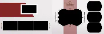 Vibrant & Vibrant Wedding Album 12x36 PSD with Gold Frame