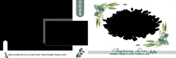 Vibrant Wedding Album 12x36 PSD – Gold Frame