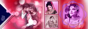 Vibrant Wedding Album 12x36 PSD with Pastel Clouds