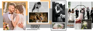 Wedding Album 12x36 PSD – Floral Bokeh Lights Design