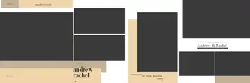 Wedding Album 12x36 PSD – Golden Geometric Lines Design