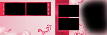 Wedding Album 12x36 PSD – Rich Maroon Brush Strokes Design