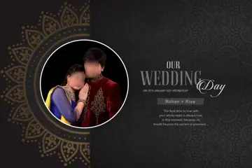 Wedding Album Cover 12x18 PSD – Grand Watercolour Splash Design