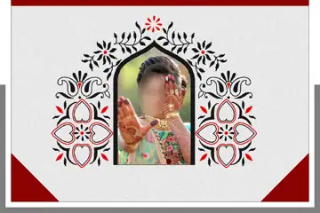 Wedding Album Cover PSD – Artistic Floral Border Design
