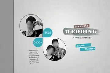 Wedding Album Cover PSD – Charming Geometric Lines Design