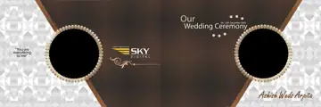 Wedding Album Cover PSD in Soft Pastel Gold Frame Style